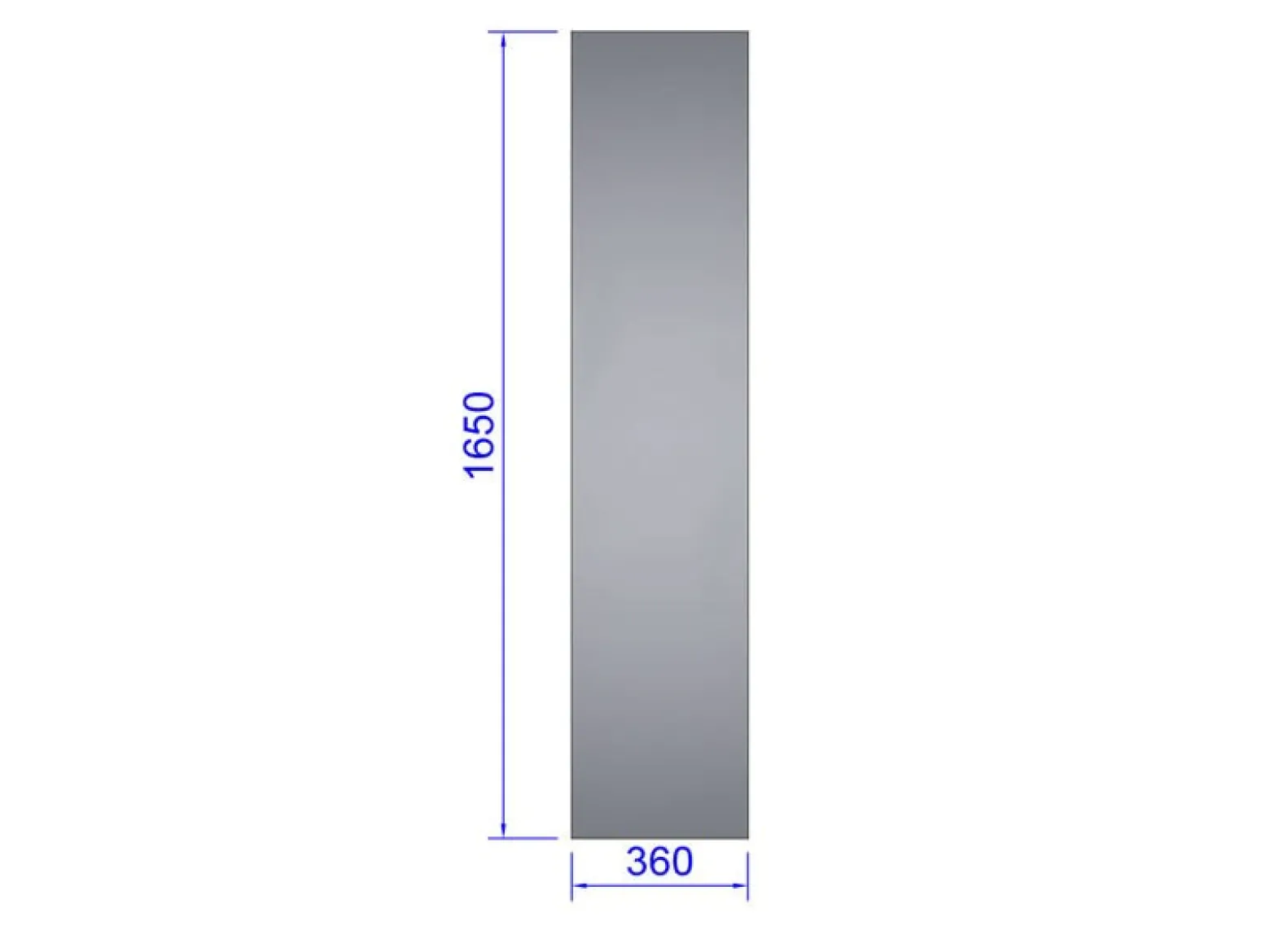Sideglas Gothic 43 cm mur
